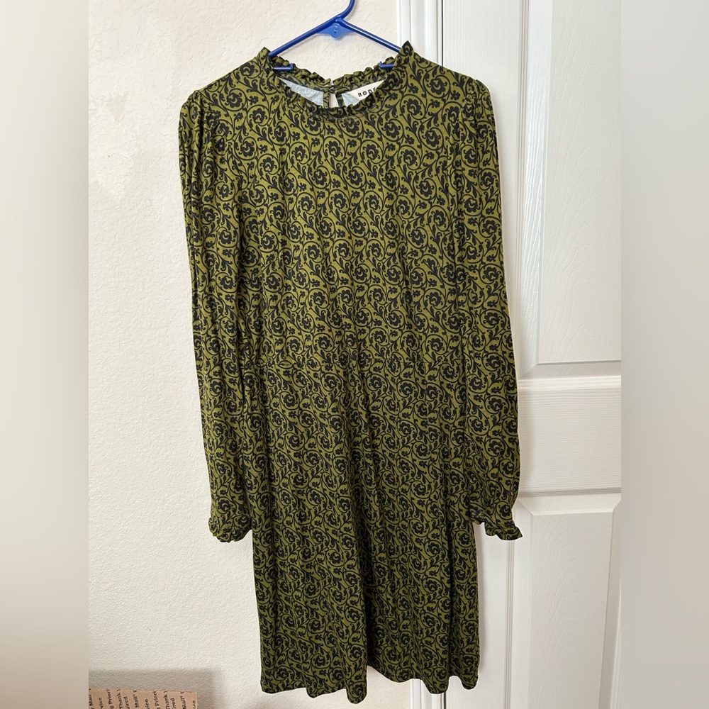 Boden Floral Green Dress 12R